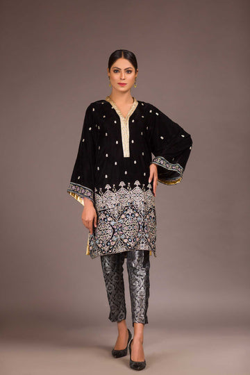 Adan Libas Zest Resham Velvet Kurti 2021